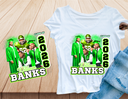 Green Class of Center Print T-Shirt