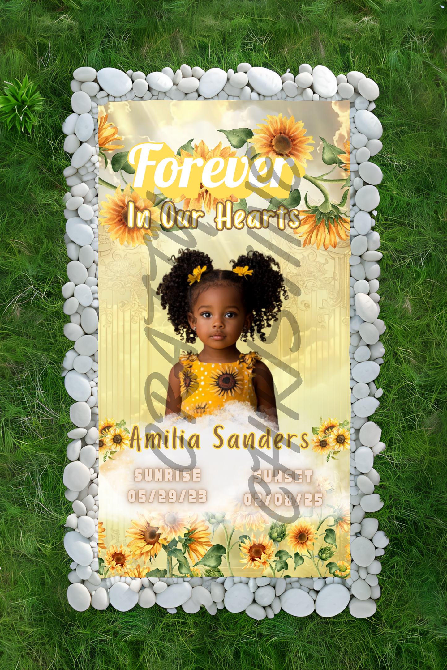Customized Memorial Grave Blankets